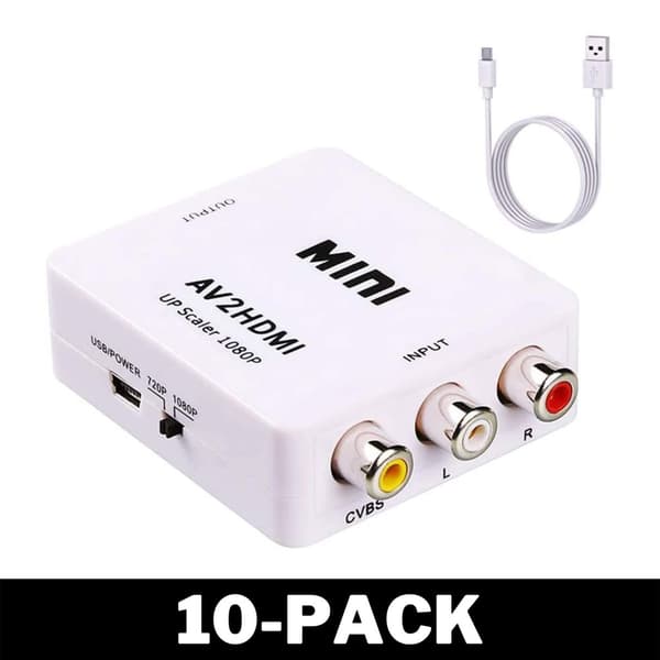 RCA-HDMI-muunnin Nintendo- ja Sony-konsoleille valkoinen