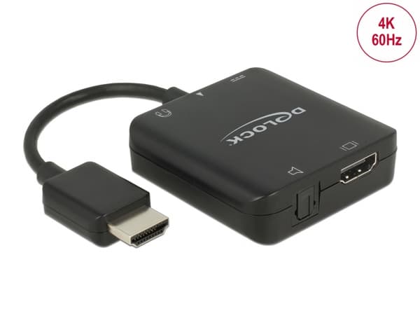 HDMI Audio Extractor 4K 60 Hz compact, black