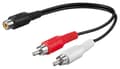 Miniatyrbild 1 av 3: Audio Y-splitterkabel, 2x RCA-kontakter till 1x stereo RCA-uttag