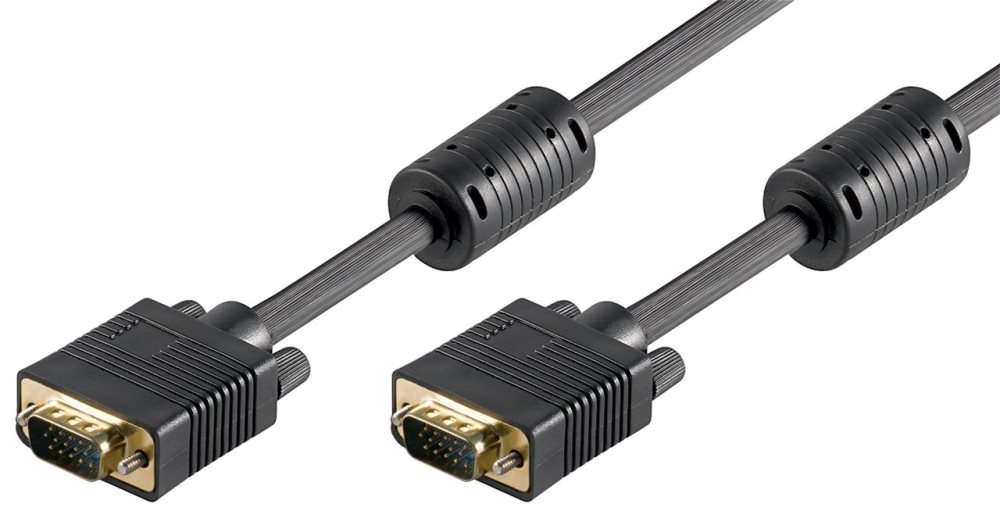 Monitorkábel, VGA/VGA, 4K, 3m, kék