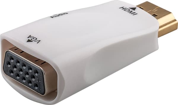 Kompakti HDMI "/VGA-sovitin, sisältää äänen,