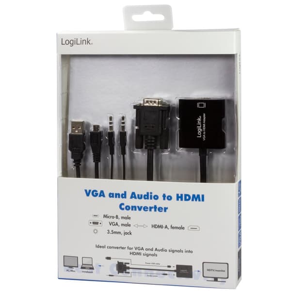 LogiLink VGA + USB-lyd -> HDMI