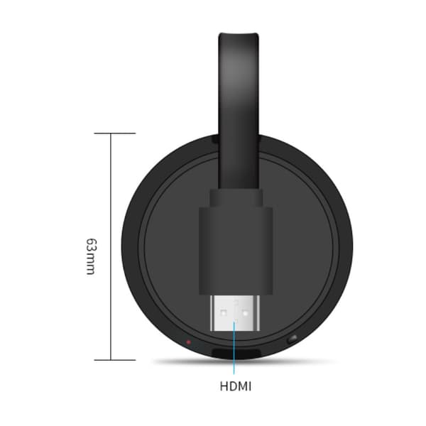 INF Trådlös HDMI Dongle Mottagare 1080P 2.4G/5G Svart