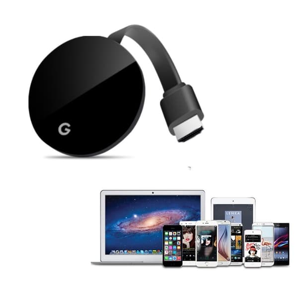 INF Trådlös HDMI Dongle Mottagare 1080P 2.4G/5G Svart