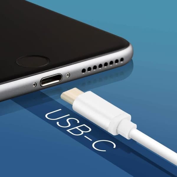 Ljudadapter - Vit - USB-C till Jack 3,5 mm - Vändbar utgång - 1m - Lätt att använda