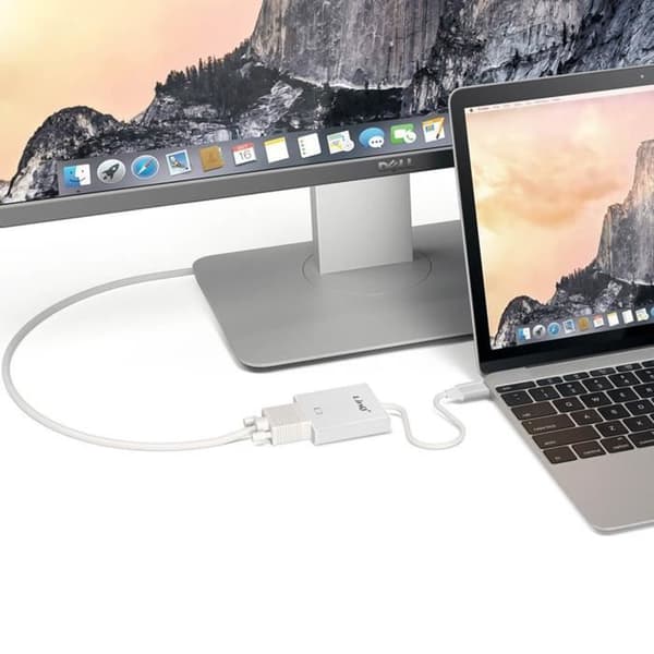 USB Typ C hane till VGA-videoadapter Linq Silvergrå Video Hub