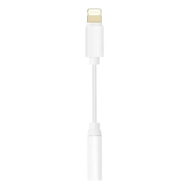 Ljudadapter - Apple - iPhone Lightning till Jack 3.5mm - Vit - Han-kontakt - Minimalistisk design