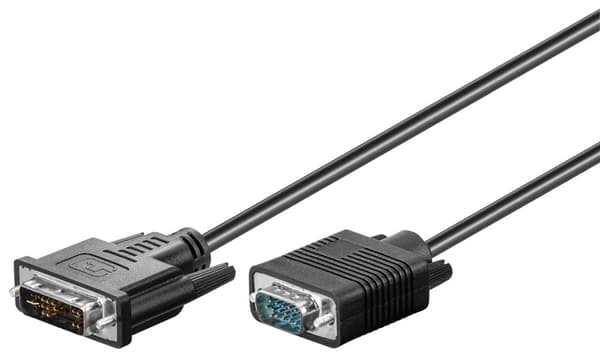 DVI-I/VGA Full HD -kaapeli, niklattu