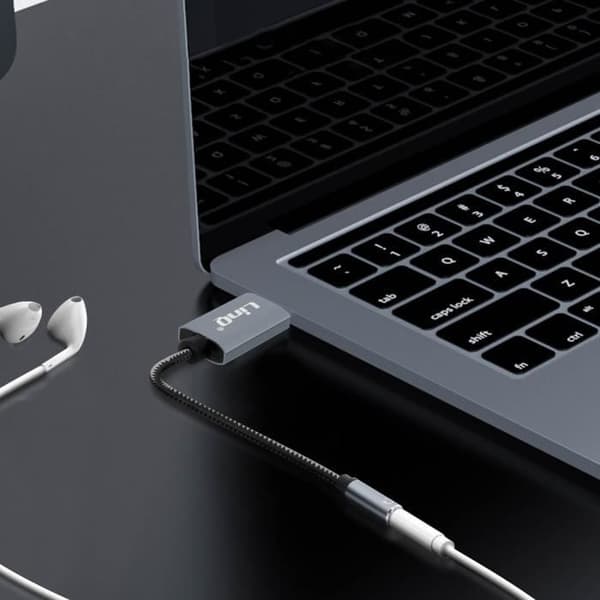Ljudadapter - LinQ - U3530 - USB till Jack 3.5mm - Ljud- och mikrofonfunktion - Grå