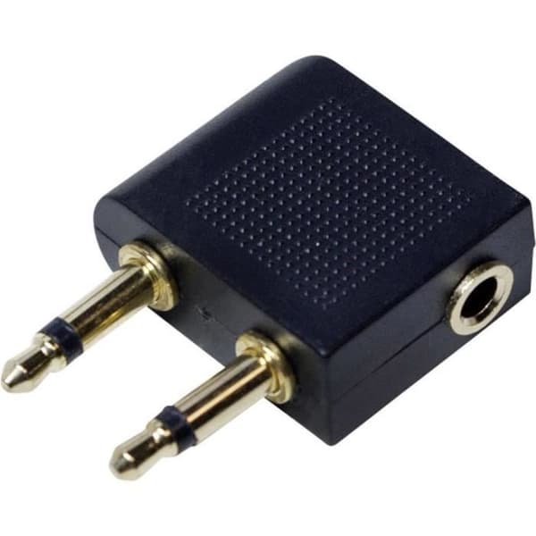 LogiLink CA1089 Y-adapter [2x 3,5 mm hanuttag - 1x 3,5 mm honuttag] 0 m svartguldkontakter