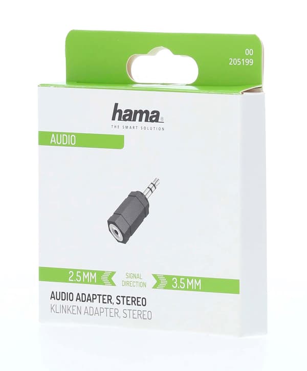HAMA Adapter Audio 2.5 to 3.5 Female to Male Stereo