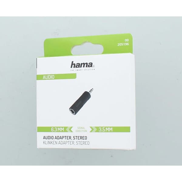 Adapter Audio 6.3 to 3.5 Hun til Hann Stereo