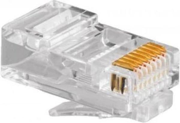 Cablexpert PLUG3UP6/100 ledningsstik 1 Gennemsigtig