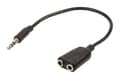 Miniatyrbild 1 av 3: Valueline VLAP22100B02 Jack Stereo Audio Splitter-kabel 3,5 mm hane - 2x 3,5 mm hona 0,20 M svart