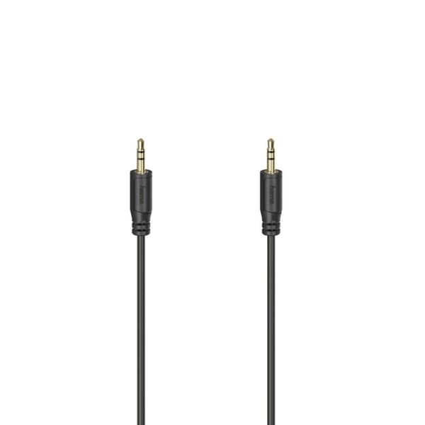 Hama Audio Cable Flexi-Slim 3,5 mm jakkipistoke Kullattu musta 0,75 M