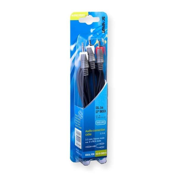 Scanpart Liitäntäkaapeli 3,5 S(m)-2tulp(m) 1,5m