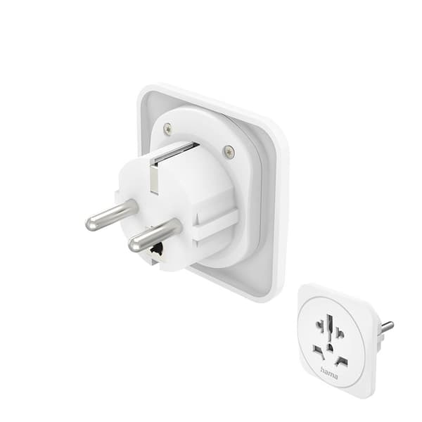 Rejseadapter Type E/F Universal World-EU Hvid