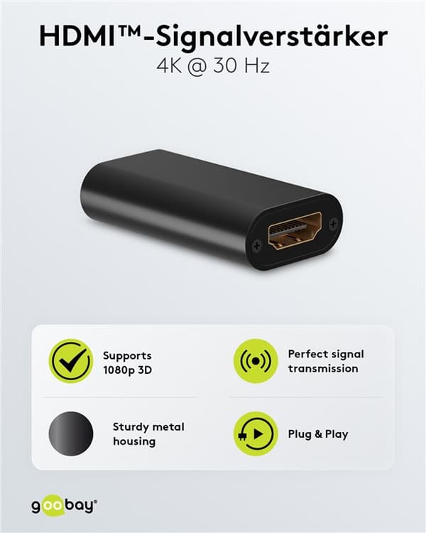 HDMI™ signalforsterker 4K ved 30 Hz
