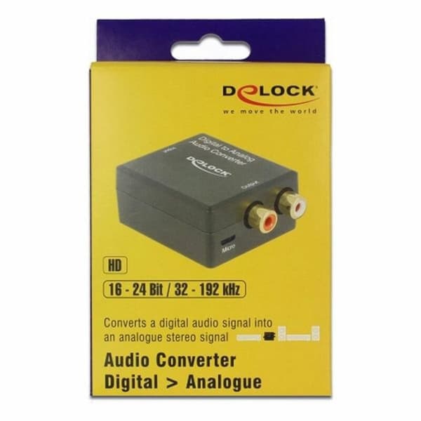 Audiokonverter DELOCK Toslink - RCA Svart