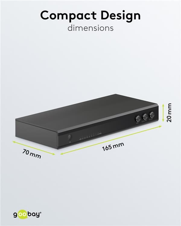 HDMI™-omkopplare 4 till 1 med ljudutgång