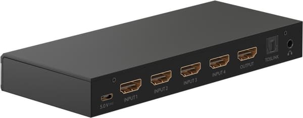 HDMI™-svitsj 4 til 1 med lydutgang (4K @ 60 Hz)