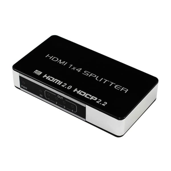INF 1 x 4 HDMI splitter UltraHD 4K@60Hz understøtter 3D HDMI V2.0 HDCP 2.2 18 Gbps