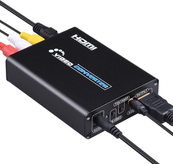 INF Omformer, AV og S-video til HDMI Sort
