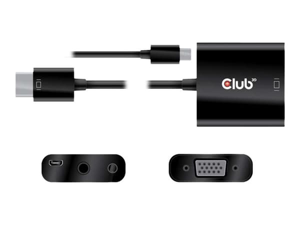 Club 3D Videoadapter från HDMI till VGA – Svart