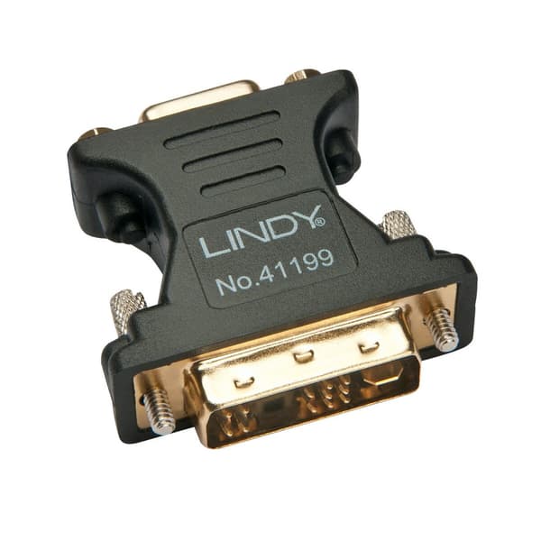 DVI - VGA Adapteri LINDY 41199 Musta