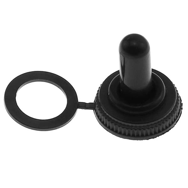 20 Pack gummiisolert vanntett vippebryterhette 12mm Sort
