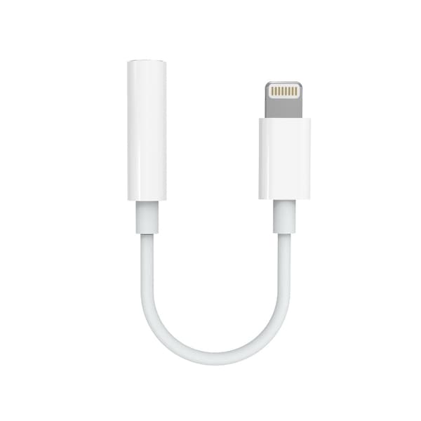 Lightning till 3,5 mm-adapter AUX - Mikrofonkompatibel - Vit Lightning till 3,5 mm-adapter AUX - Mikrofonkompatibel - Vit