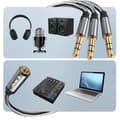 Miniatyrbild 4 av 4: Adapter Splitter Jack 3,5 mm hona till 3x Jack 3,5 mm hane LinQ