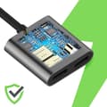 Miniatyrbild 3 av 4: Adapter USB-C till 2 USB-C Ljud- och laddningsströmförsörjning 60W Belkin Svart