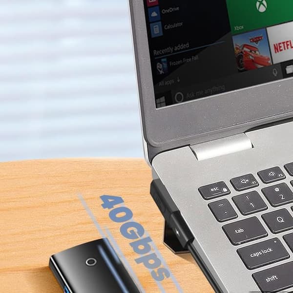 USB C-adapter - AVIZAR - Böjd - 240W Snabbladdning - 40 Gbps Överföring - 8K Video/Ljud