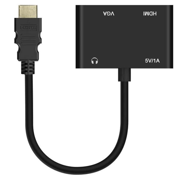 HDMI till HDMI + VGA kvinnlig adapter Videoadapter