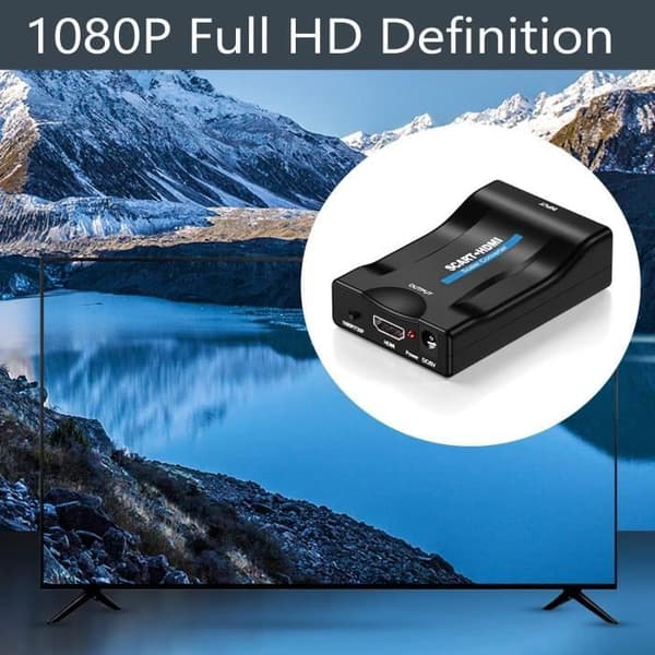 Scart till HDMI-adapter Scart till HDMI-omvandlare med USB-strömkabel SCART till HDMI-omvandlare Full HD 720P-1080PConvert [W79]