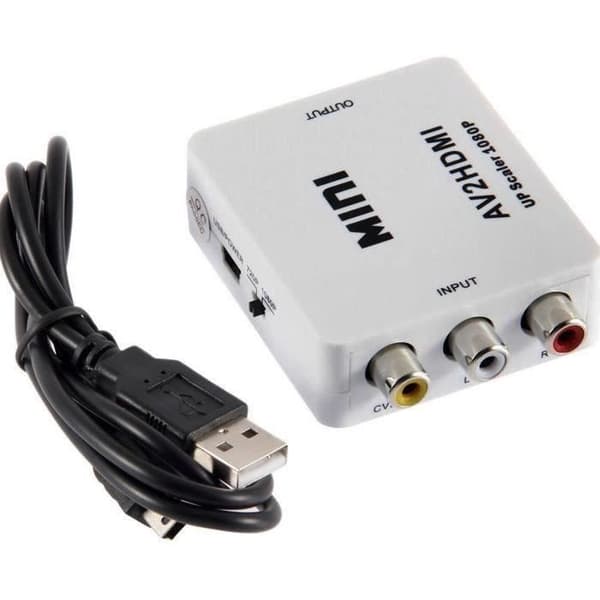 Kingwing® RCA AV HDMI Converter Adapter Composite CVBS Mini HDMI AV2HDMI DVD Converter 720p 1080p p - Billigt pris