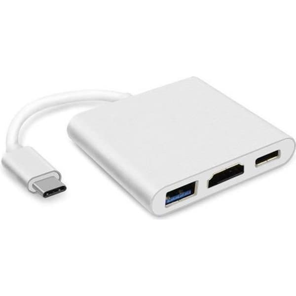 INECK® USB Typ C till HDMI-adapter, Type-C till HDMI USB 3.0 USB C 3 i 1 Multiport Adapter för MacBook-MacBook Pro-Samsung