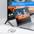 Miniatyrbild 3 av 4: USB C till HDMI-adapter, USB Typ C till HDMI-adapterkonverterare med USB 3.0-2.0-port och USB C-laddningsport compa[L758]