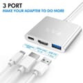 Miniatyrbild 2 av 4: USB C till HDMI-adapter, USB Typ C till HDMI-adapterkonverterare med USB 3.0-2.0-port och USB C-laddningsport compa[L758]