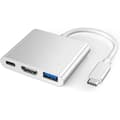 Miniatyrbild 1 av 4: USB C till HDMI-adapter, USB Typ C till HDMI-adapterkonverterare med USB 3.0-2.0-port och USB C-laddningsport compa[L758]