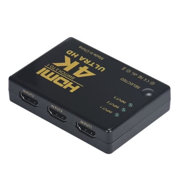 Lin#85 3 Port 1080p 4K HDMI High Speed Mini Audio - Video Switcher Adapter
