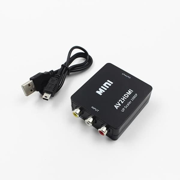Mini RCA AV till HDMI Converter Adapter AV2HDMI Composite 1080P HDTV DVD Converter