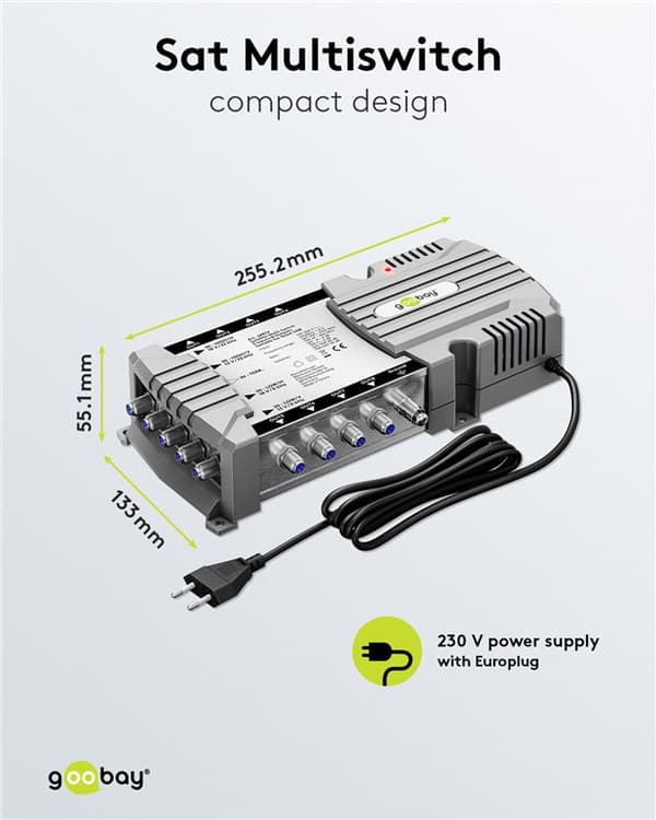 Sat multi-switch 5 indgange/8 udgange