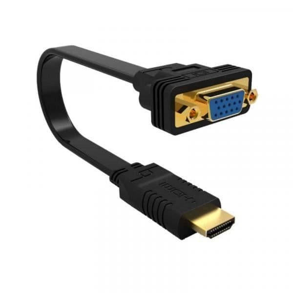 Från digital till analog EW9864 HDMI till VGA-omvandlare ansluter din PC eller bärbara dator med en HDMI-utgång till en