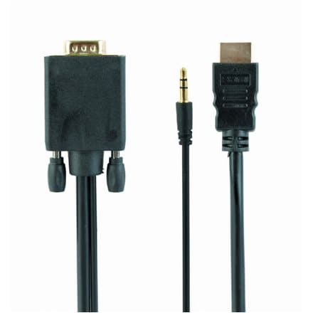 Gembird A-HDMI-VGA-03-6 video cable adapter 1.8 m HDMI Type A (Standard) VGA (D-Sub) + 3.5mm Black