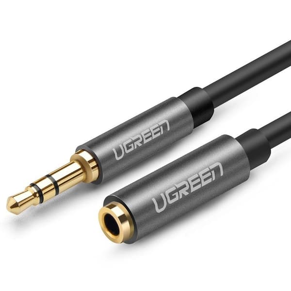 CABLU audio Ugreen, "AV118" stereo 3.5 mm jack (T) la 3.5 mm jack (M), 3m, conectori auriti, negru "10595" (timbru verde 0.18 lei) - 6957303815951
