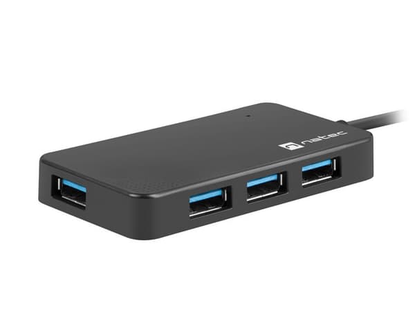 Koncentrator USB 4 porty Silkworm USB 3.0 czarny USB-C