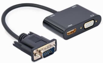 Gembird A-VGA-HDMI-02 video cable adapter 0.15 m HDMI + VGA (D-Sub) VGA (D-Sub) Black