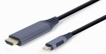 Gembird CC-USB3C-HDMI-01-6 video cable adapter 1.8 m USB Type-C HDMI Type A (Standard) Black, Grey